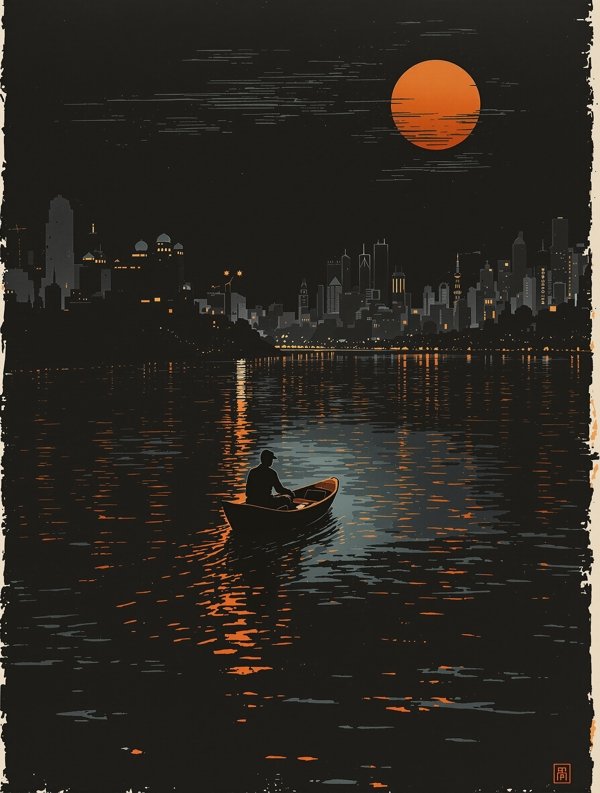 独立电影《南方夜航》手工海报